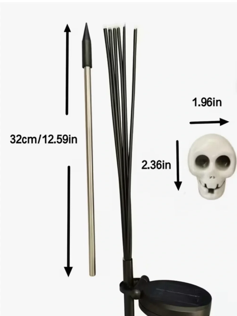6 skull Halloween lights solar